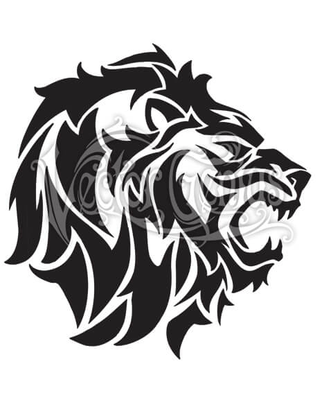 Loin Logo - Roaring Iconic Lion Logo