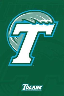 Tulane Logo - Tulane University Green Wave Football Team Logo Sports Poster ...