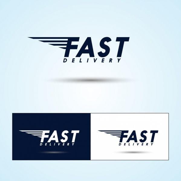 Fast Logo - Fast delivery logo sets capital texts decoration Free vector in ...
