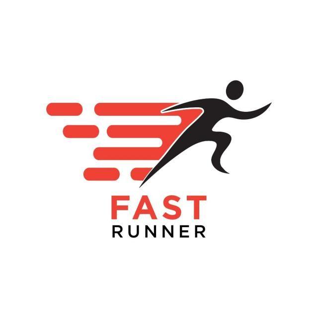 Fast Logo - Fast running silhouette logo design template vector Template for ...