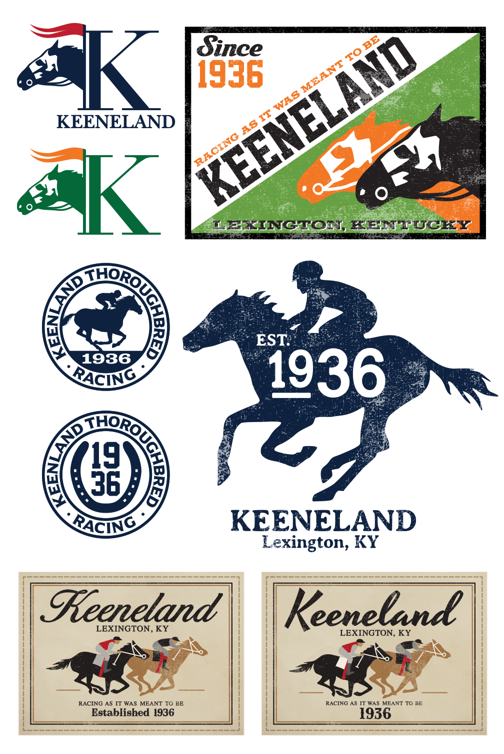 Keeneland Logo - Badges. Racing, Concept, Typography fonts