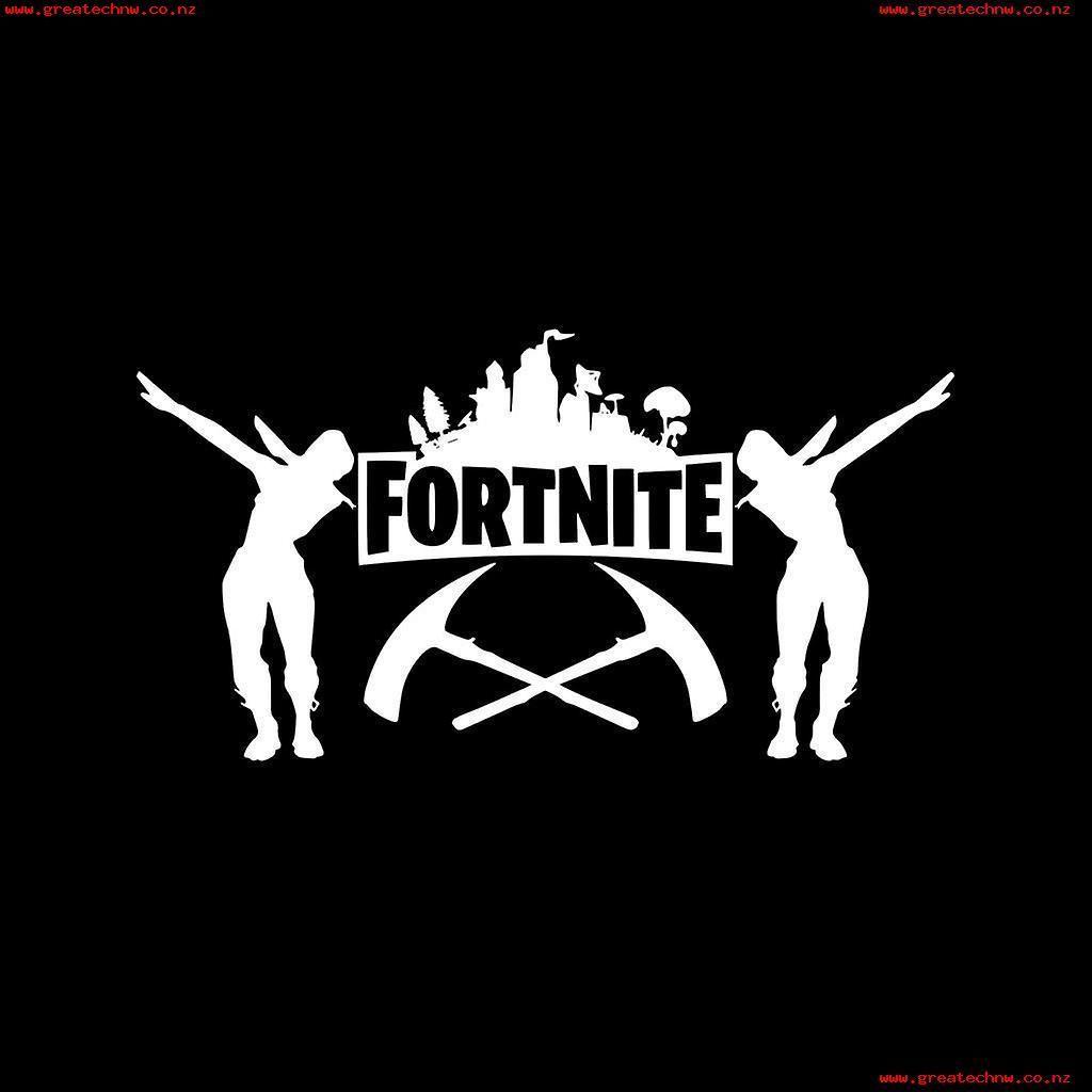 Fortnite Logo - Fortnite Logo With Dabbing Womens Hooded Sweatshirt 763