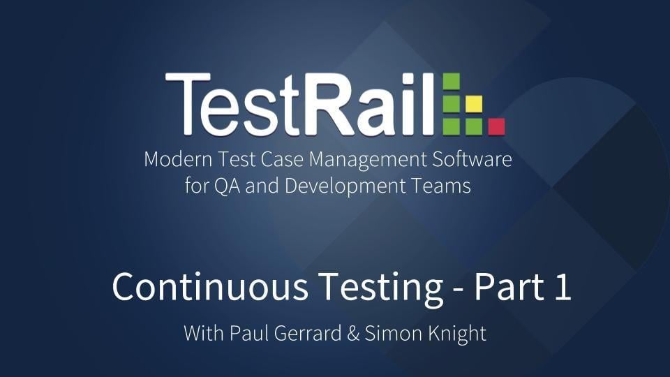 TestRail Logo - Continuous Testing Webinar - Part 1 | Gurock Quality HubGurock ...