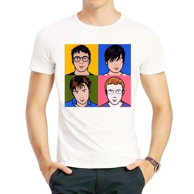 Blur Logo - US $9.67 38% OFF|Brit Pop Blur Band T Shirt Fashion Mens Short Sleeve White  Color Blur Logo T Shirt Top Tees tshirts Casual Unisex Blur T shirt-in ...