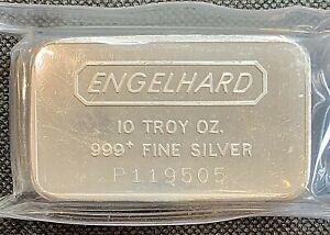 Engelhard Logo - Details about P Series 10 oz Engelhard Logo Back Sealed Silver Bar .999+  Fine RARE 10k Minted