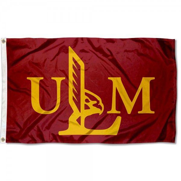 Ulm Logo - Louisiana Monroe Warhawks ULM Logo Flag and Louisiana Monroe