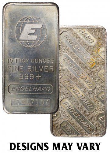 Engelhard Logo - Engelhard Logo 10 oz Silver Bar - ModernCoinMart