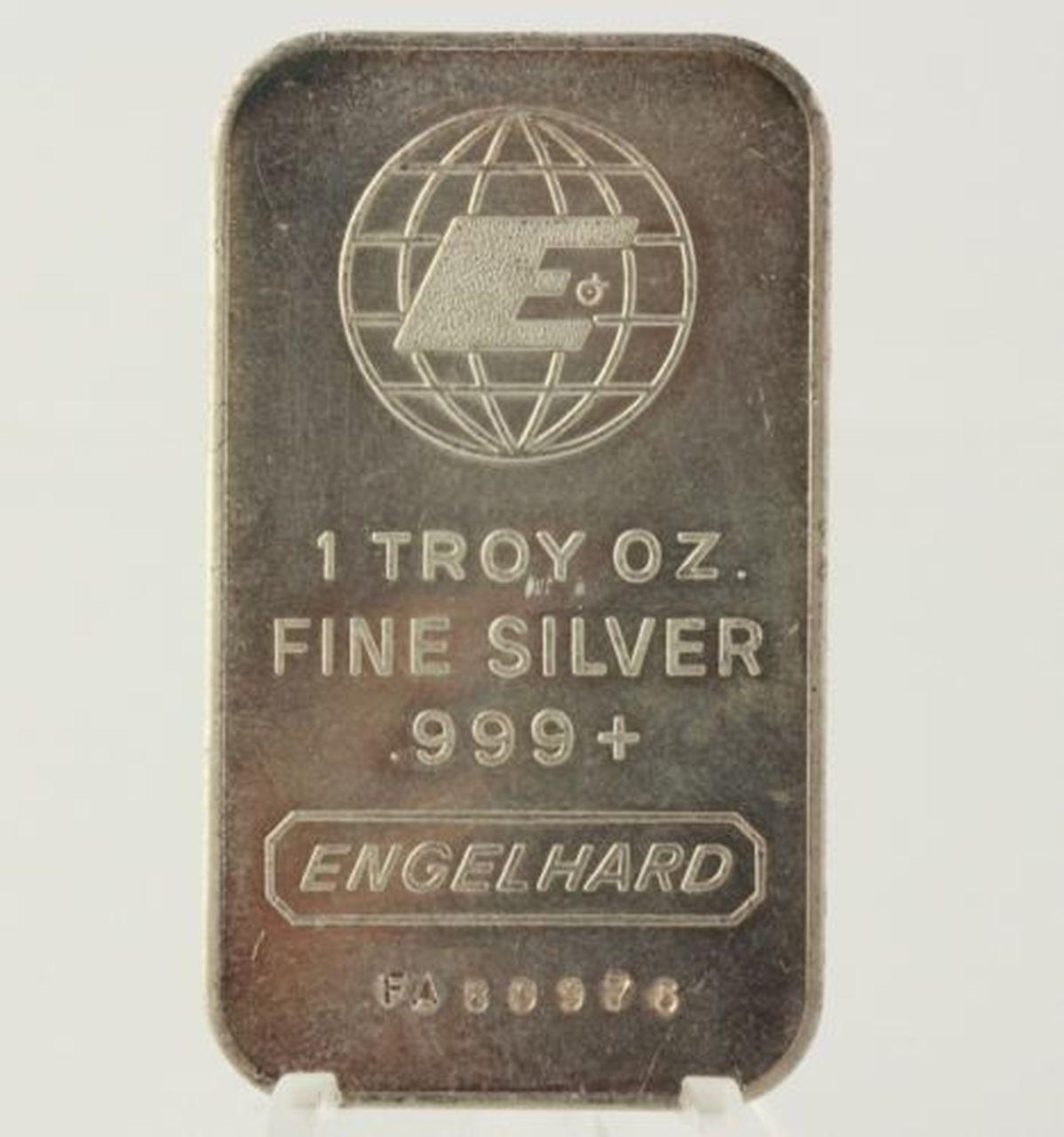 Engelhard Logo - Engelhard 1 Troy Ounce Silver Bar - .999+ Fine Silver Bullion FA80976  Investment