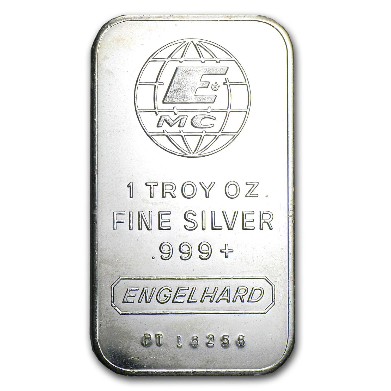 Engelhard Logo - 1 oz Silver Bar - Engelhard (Tall-E Logo)