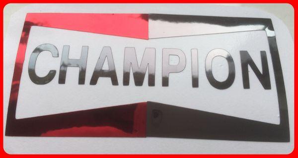 Champion Spark Plugs Logo - champion spark plug logo comes in metallic chrome gloss or matt ...