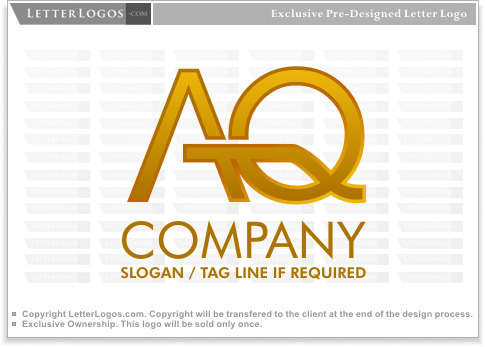 Aq Logo - Gold AQ Logo ( Letter A Logo 13 )