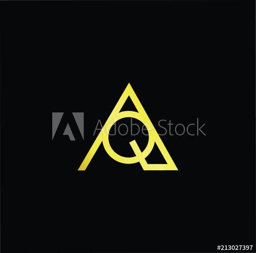 Aq Logo - Abstract letter AQ QA. minimal logo design template. Vector letter