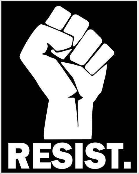 Fist Logo - Resist Fist Logo Anti Trump Poster