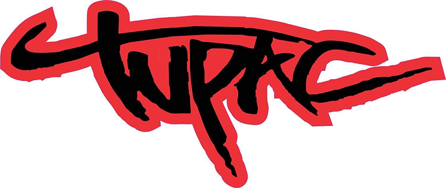 Tupac Logo - Tupac Black & RED- Vinyl Sticker Decal - full color logo (5