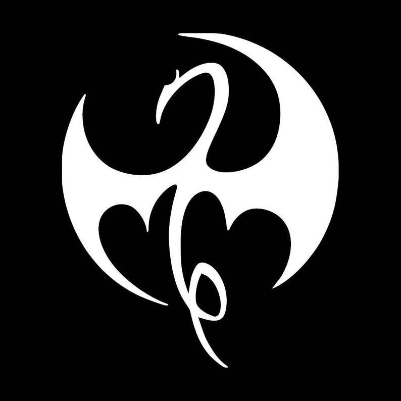 Fist Logo - Iron fist decal, Iron fist logo, dragon decal, defenders decal, daredevil,  punisher, avengers decal, tumbler, yeti, superhero