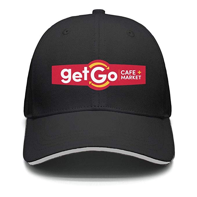 GetGo Logo - HF12GHFHI Black Hat Trendy GetGo And Ricker's Logos Cotton Mesh Hat