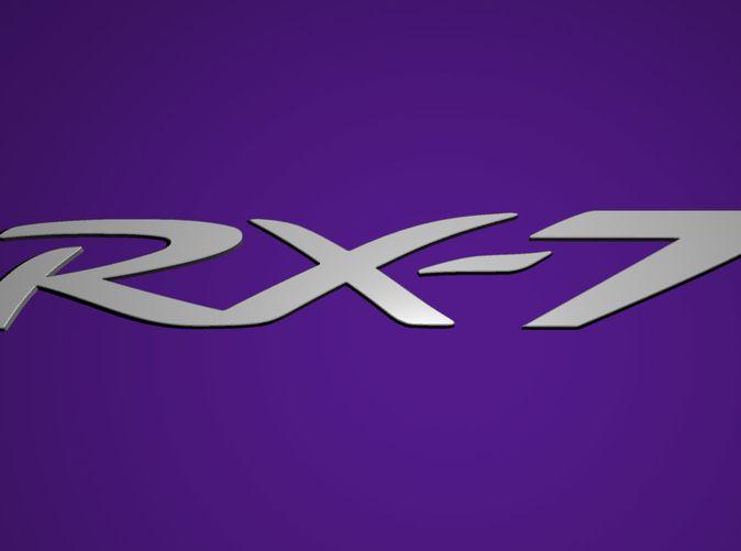 Rx-7 Logo - RX 7 Only New Badge