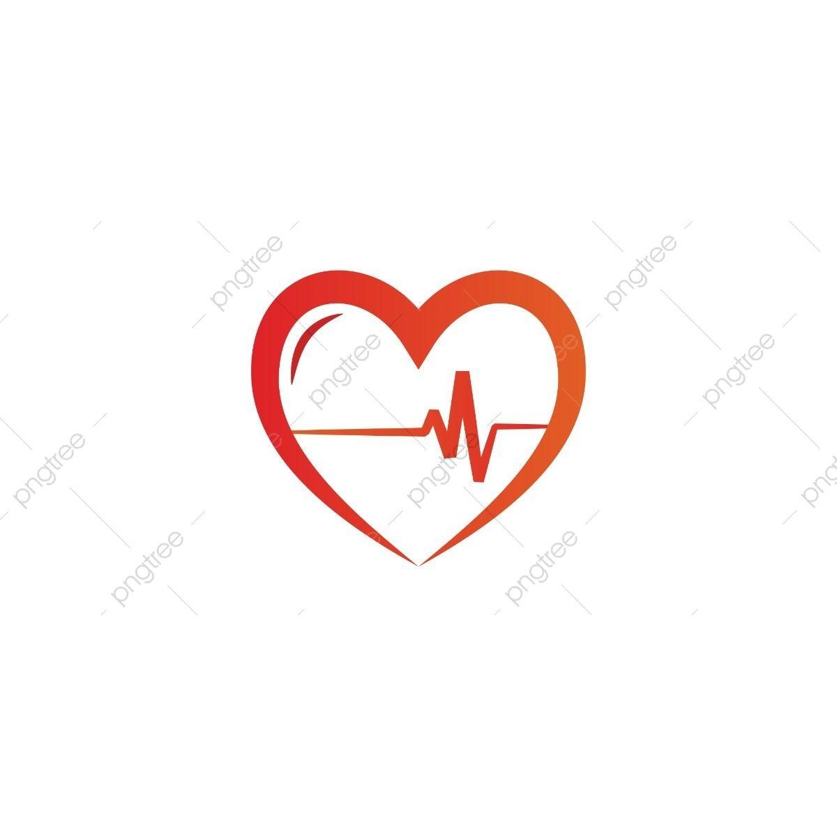 EKG Logo - Elegant Heart And Ekg Outline Logo Design Template Vector, White ...