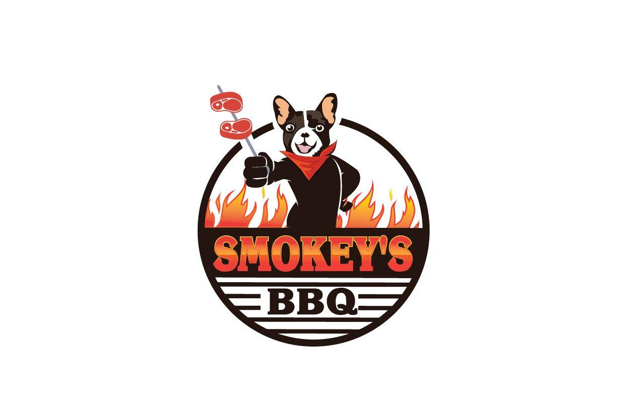 Smokey's Logo - Bold, Playful, Restaurant Logo Design for Smoke Dog's BBQ or ...