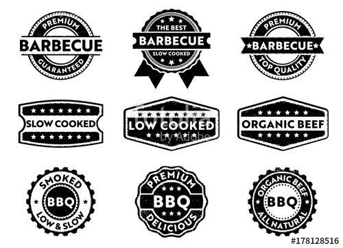 Stmap Logo - barbecue logo stamp and label set