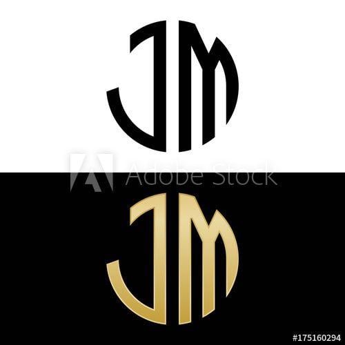 JM Logo - jm initial logo circle shape vector black and gold - Buy this stock ...