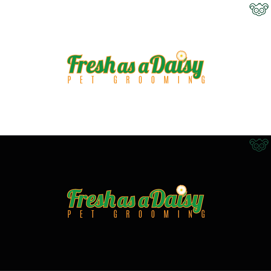 Green Daisy Logo - Logo Design for Fresh as a daisy pet grooming by Green Tarsier ...