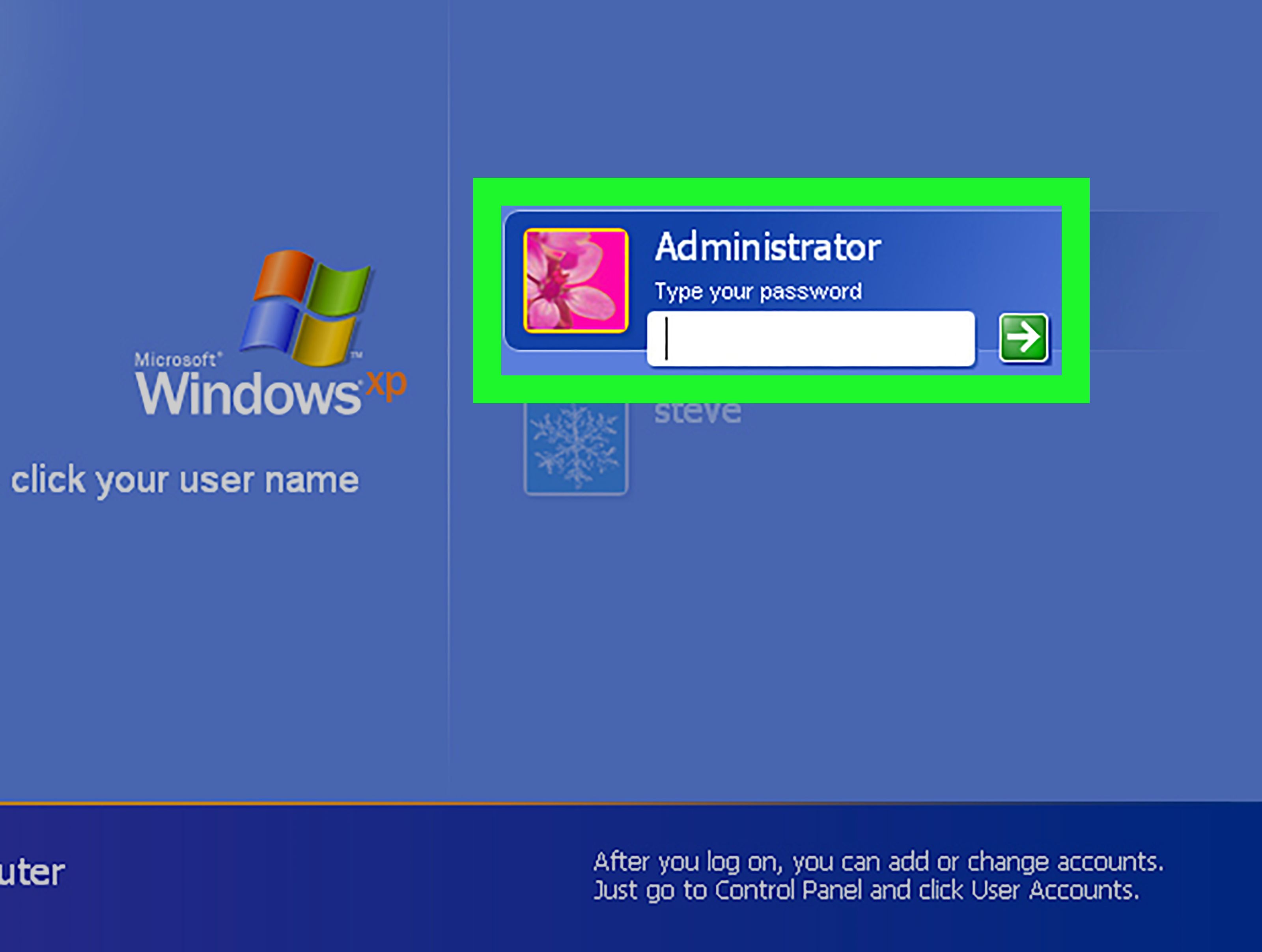WinXP Logo - How to Log on to Windows XP Using the Default Blank Administrator ...