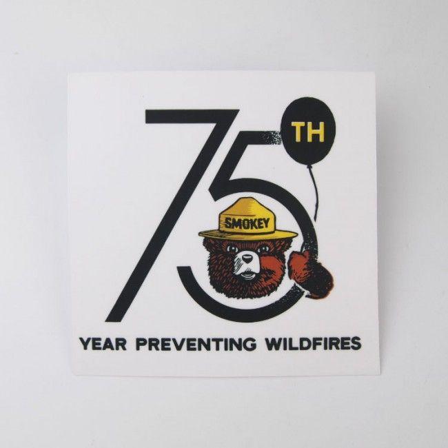 Smokey's Logo - Smokey Bear Sticker- 75th Birthday