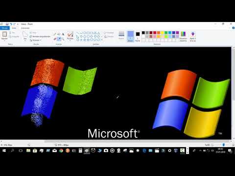WinXP Logo - Drawing Windows XP Logo In MSPaint