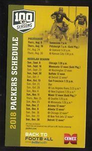 Cenex Logo - Details about Green Bay Packers-2018 Magnet Schedule-100 Seasons Logo-Cenex