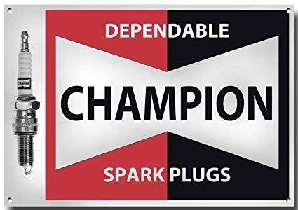Champion Spark Plugs Logo - Amazon.com : Champion Spark Plugs old style advertising quality ...