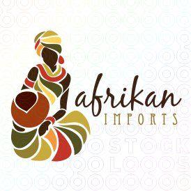 African Logo - african woman imports logo just love these colours. Good Logo