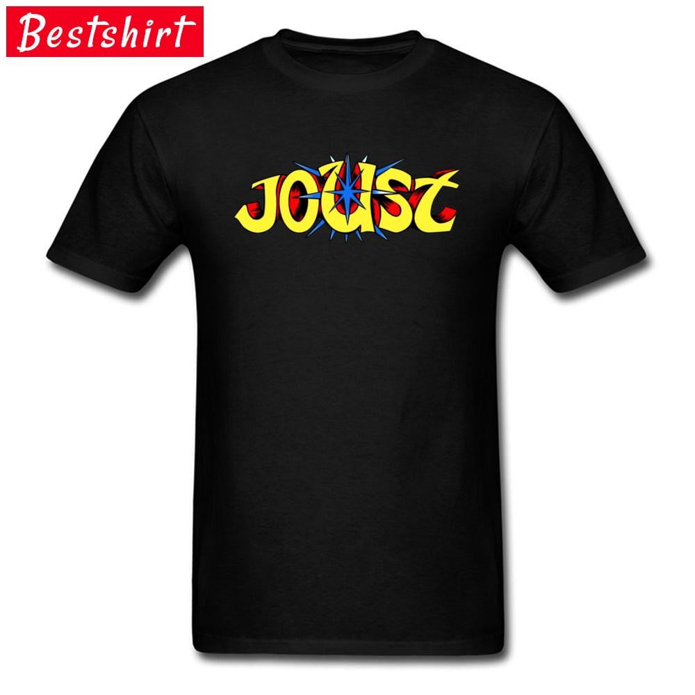Joust Logo - Logo Joust Video Game Plain T Shirt Black Letter Print New Tee Shirt Plus  Size Sweatshirt Cotton Birthday Tshirts Father's Day