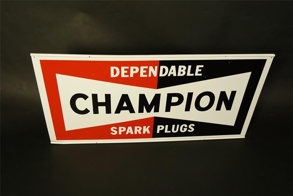 Champion Spark Plugs Logo - Circa late 1960s Champion 'Dependable Spark Plugs' double-sid