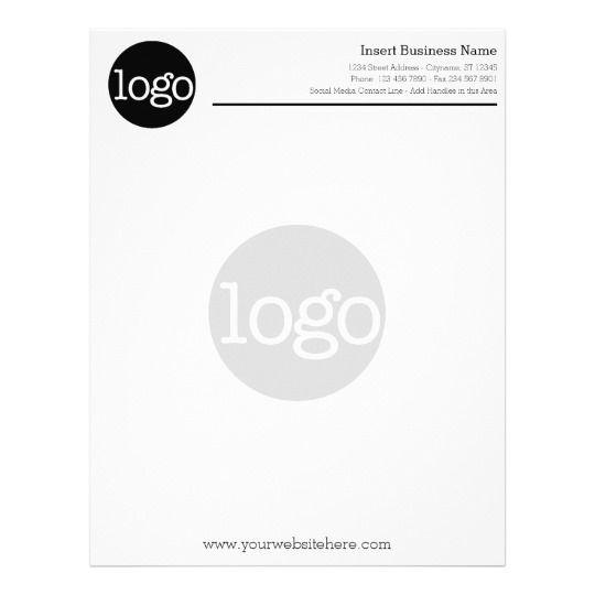 Letterhead Logo - Basic Business Office Logo with Watermark Letterhead