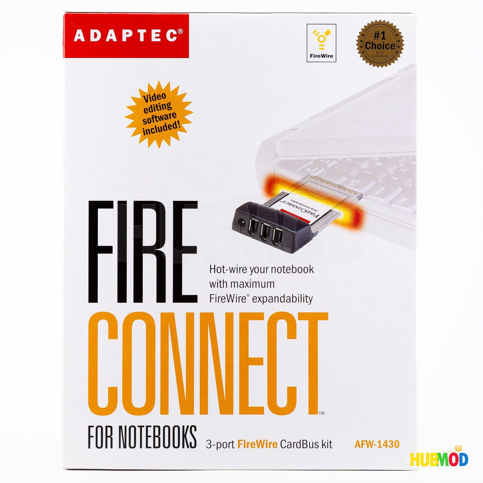 FireWire Logo - Details about NEW Adaptec 3-Port FireWire IEEE 1394 CardBus Kit AFW-1430  for Notebooks Laptops