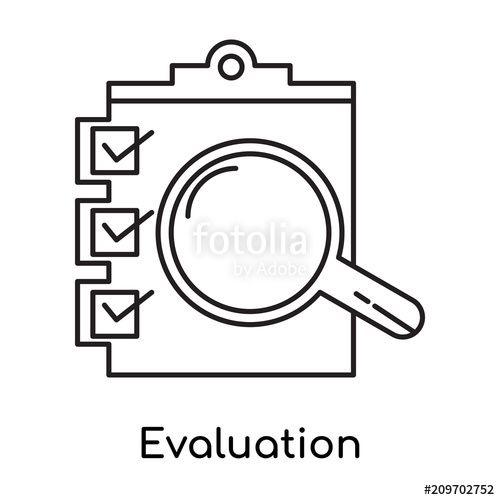 Evaluation Logo - Evaluation icon vector sign and symbol isolated on white background
