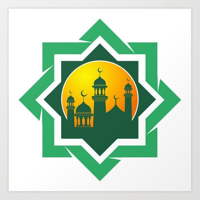 Muslim Logo - Symbol of Muslim Art Print by jatmikajati