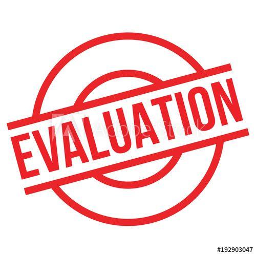 Evaluation Logo - Evaluation stamp. Typographic label, stamp or logo this stock