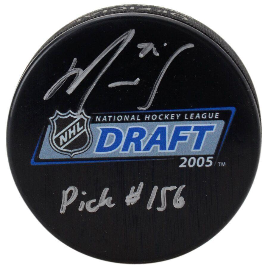 Authentic Logo - Autographed Vegas Golden Knights Ryan Reaves Fanatics Authentic 2005 NHL  Draft Logo Hockey Puck with 
