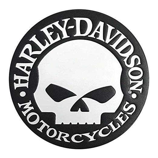 Authentic Logo - Harley Davidson Genuine Willie G Skull Leather Emblem Patch, 3.75 In. HDEML1000