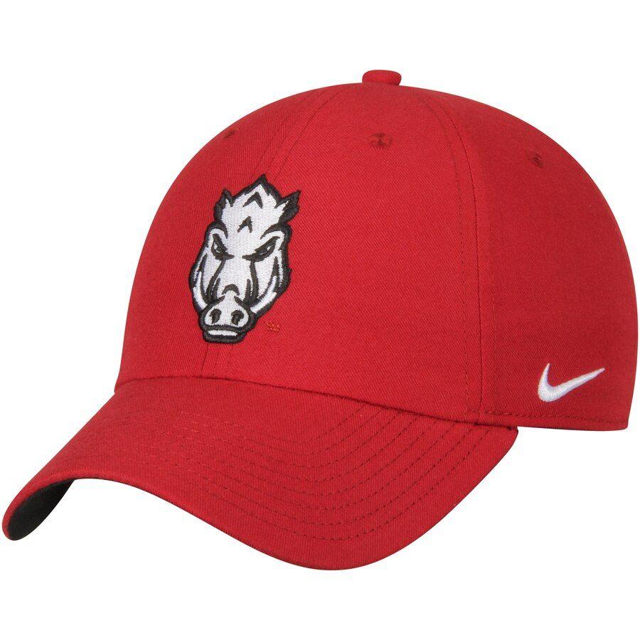 Authentic Logo - Men's Nike Cardinal Arkansas Razorbacks Heritage 86 Authentic Logo  Performance Adjustable Hat