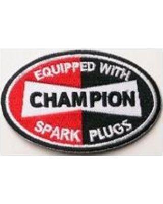 Champion Spark Plugs Logo - Spectacular Sales for Champion Spark Plugs 8cm x 5cm Logo Sew Ironed
