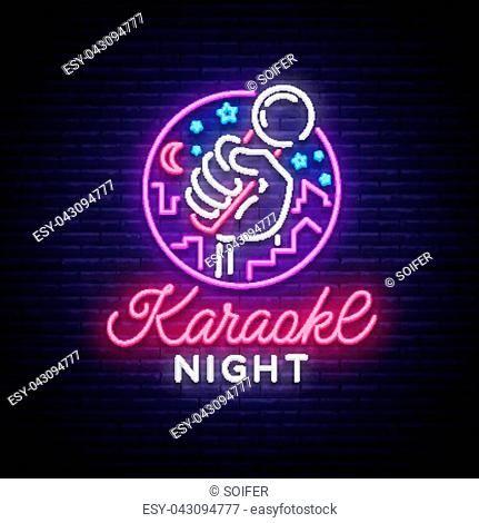 Karaoke Logo - Karaoke bar logo Stock Photos and Images | age fotostock