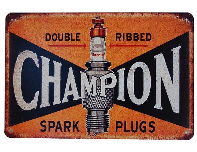 Champion Spark Plugs Logo - Champion Spark Plug sign