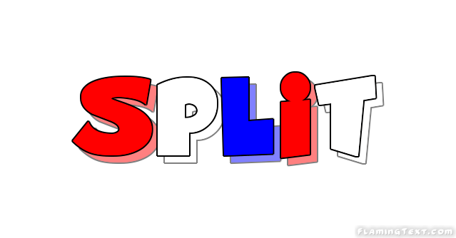 Split Logo - Croatia Logo. Free Logo Design Tool from Flaming Text