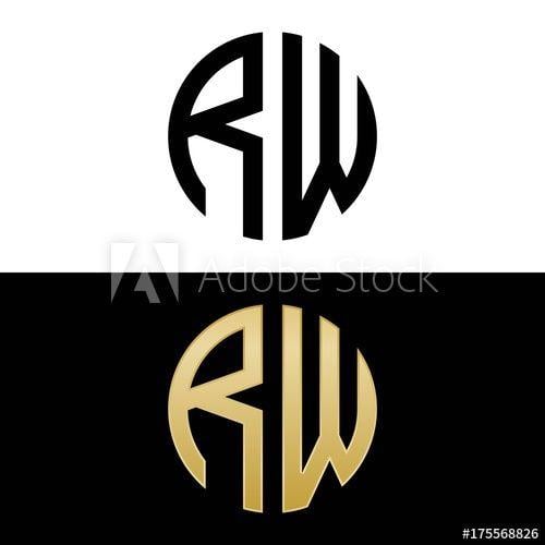 RW Logo - rw initial logo circle shape vector black and gold - Buy this stock ...