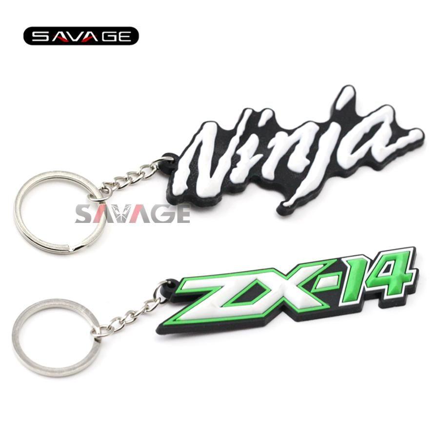 Zx14 Logo - Motorcycle accessories Rubber Keychain KeyRing Key Ring/Chain logo For  KAWASAKI NINJA ZX6R ZX9R ZX10R ZX12R ZX14 ZX-14R