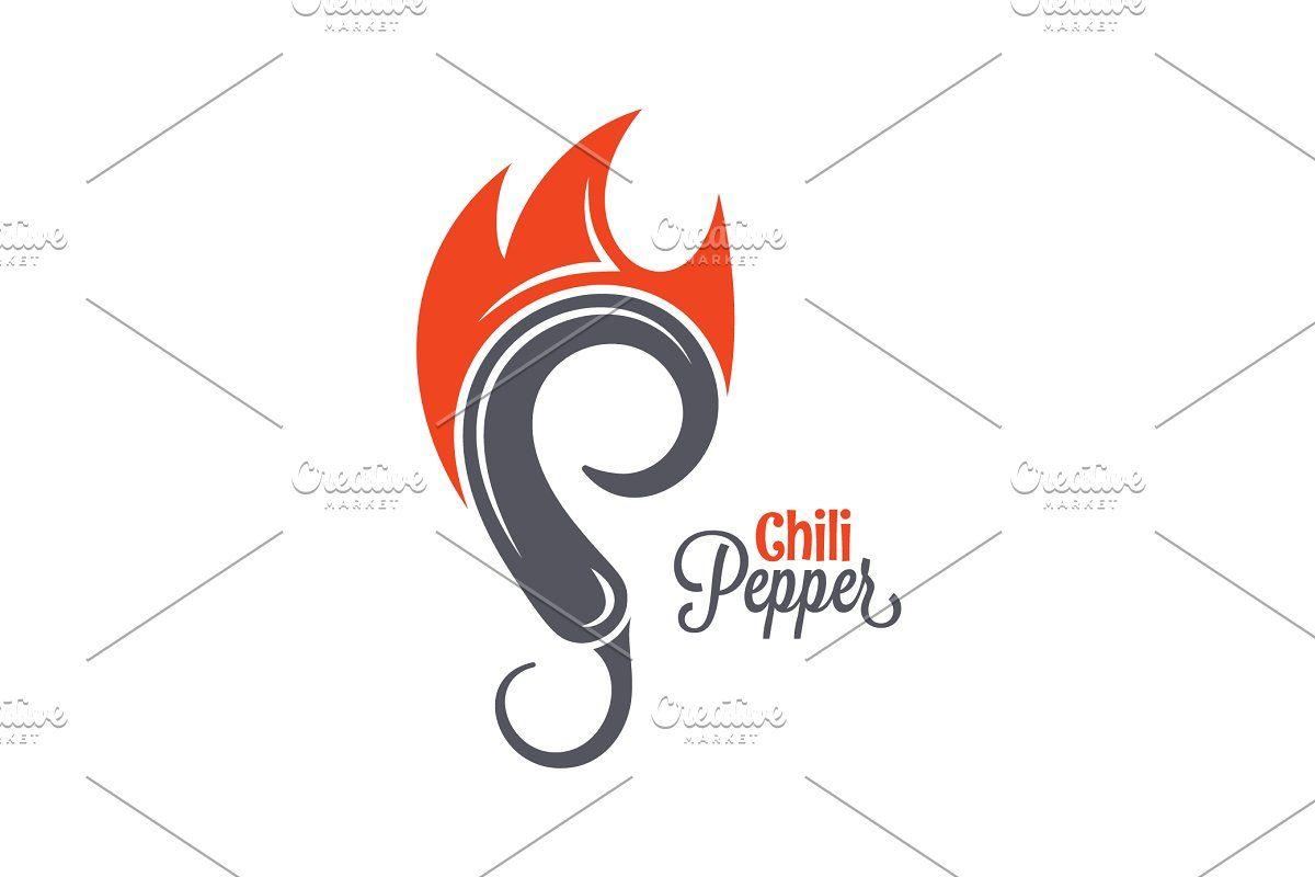 Chili Logo - Chili pepper fire logo.
