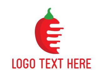 Chili Logo - Red Half Bitten Chili Logo